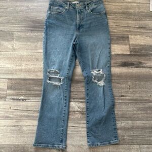 Good American Women's Distressed Denim Blue Jeans Size 10/30 GVL67T